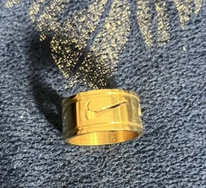 Anillo Swoosh de Metal Tono Dorado NIKE Pinkie Talla G 1.8mm - Imagen 1 de 5