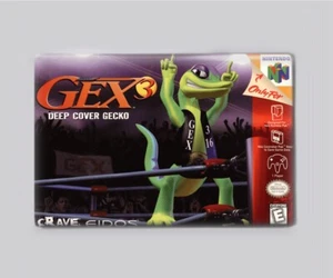 GEX 3 CUBIERTA PROFUNDA GECKO / N64 - IMÁN NEVERA 2"x3" (caja retro juego nintendo 64 - Imagen 1 de 3