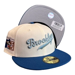 New Era Los Angeles Brooklyn Dodgers 59FIFTY Fitted Hat 75 Years Jackie 7 5/8 - Picture 1 of 6