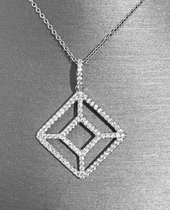 Collar de circonitas cúbicas de plata de ley para dama - Imagen 1 de 2