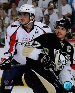 Sidney Crosby & Alex Ovechkin NHL lizenziertes unsigniertes Hochglanz 8 x 10 Hockey Foto B - Bild 1 von 1