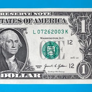 July 26, 2003 (L 07262003 K) BIRTHDAY Note $1 One Dollar Bill *UNC* - Picture 1 of 4