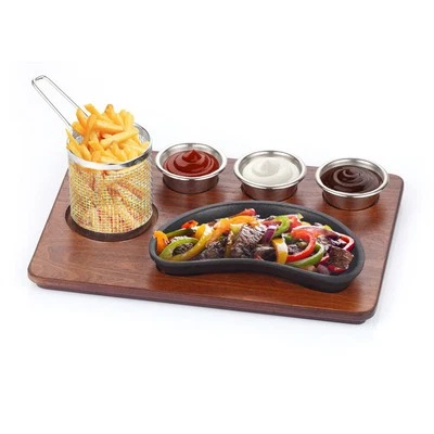 GGM Gastro (6 Stück) Fajita Servierset - 6-teilig - Gusseisenpfanne in - Bild 1 von 4