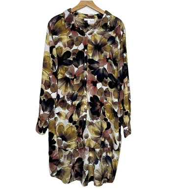 Spense 1 X нейтральный цветочный блузка на пуговицах высоты низкого полиэстера прихотливый ретро - Изображение 1 из 4