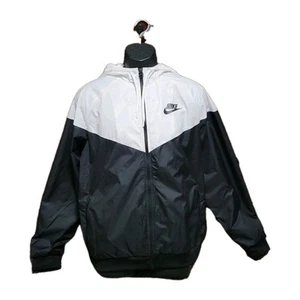 Giacca Nike donna bianca e nera abbigliamento sportivo windrunner colorblock XL - Foto 1 di 7