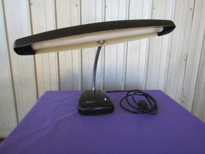 HANIMEX Statesman Black Desk Lamp Light Gooseneck 1970s AUSTRALIA Vintage - Picture 1 of 9