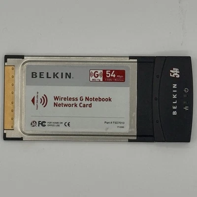 BELKIN Wireless G Notebook Network Card Model F5D7010 Version 3001 802.11g 54G - Image 1 of 4