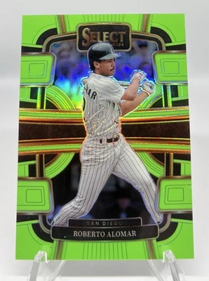 Panini Select 2024 - Concourse Roberto Alomar #69 verde neón Prizm/49 Foto 1 de 2