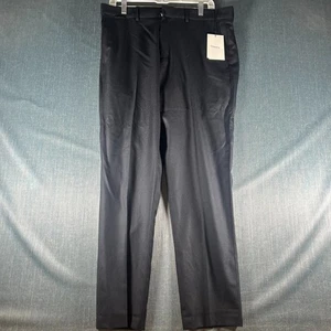 Theory Men’s Pants Size 34 Black Flat Front Slim Fit Marlo Dress Pants Wool MB - Picture 1 of 15