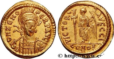 Zeno Solidus 476-491 AD (ANTIGUO CGB) Foto 1 de 4