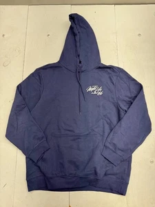 H&M Solid Dark Blue New York Print Pullover Hoodie Mens Size Large - Picture 1 of 6
