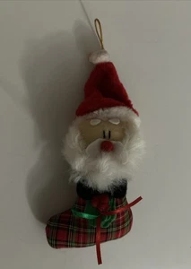 Weihnachtsmann Plüschstrumpf 7 Zoll, Ornament - Bild 1 von 3