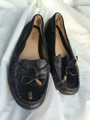 Michael Kors Black Leather Flat Loafers 7 M  - Image 1 of 4