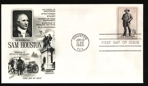 1964 5c Sam Houston First Date Cover Scott  #1242  FD062 - Picture 1 of 2