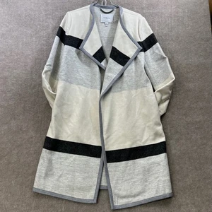 LK Bennett London Colorblock Open Front Longline Cardigan Sweater Coat - Picture 1 of 11