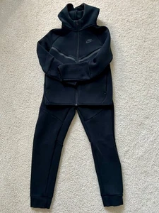 Nike Tech Fleece Windrunner Hoodie & Jogginghose Set Jugend L Jungen schwarz Trainingsanzug - Bild 1 von 19