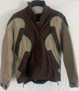 Volcom Nimbus Jacket Women Medium Brown Green Ski Y2K Snowboard Waterproof - Picture 1 of 16