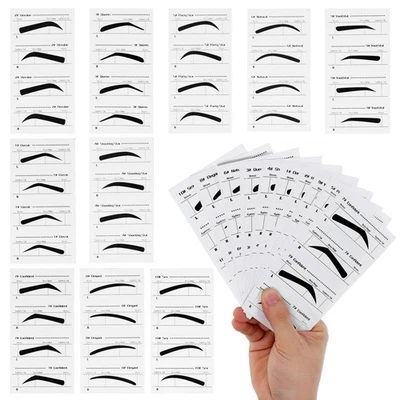 Self-adhesive Eyebrow Card Shaper Stickers Kit Stencils for Eyebrows - Image 1 of 4