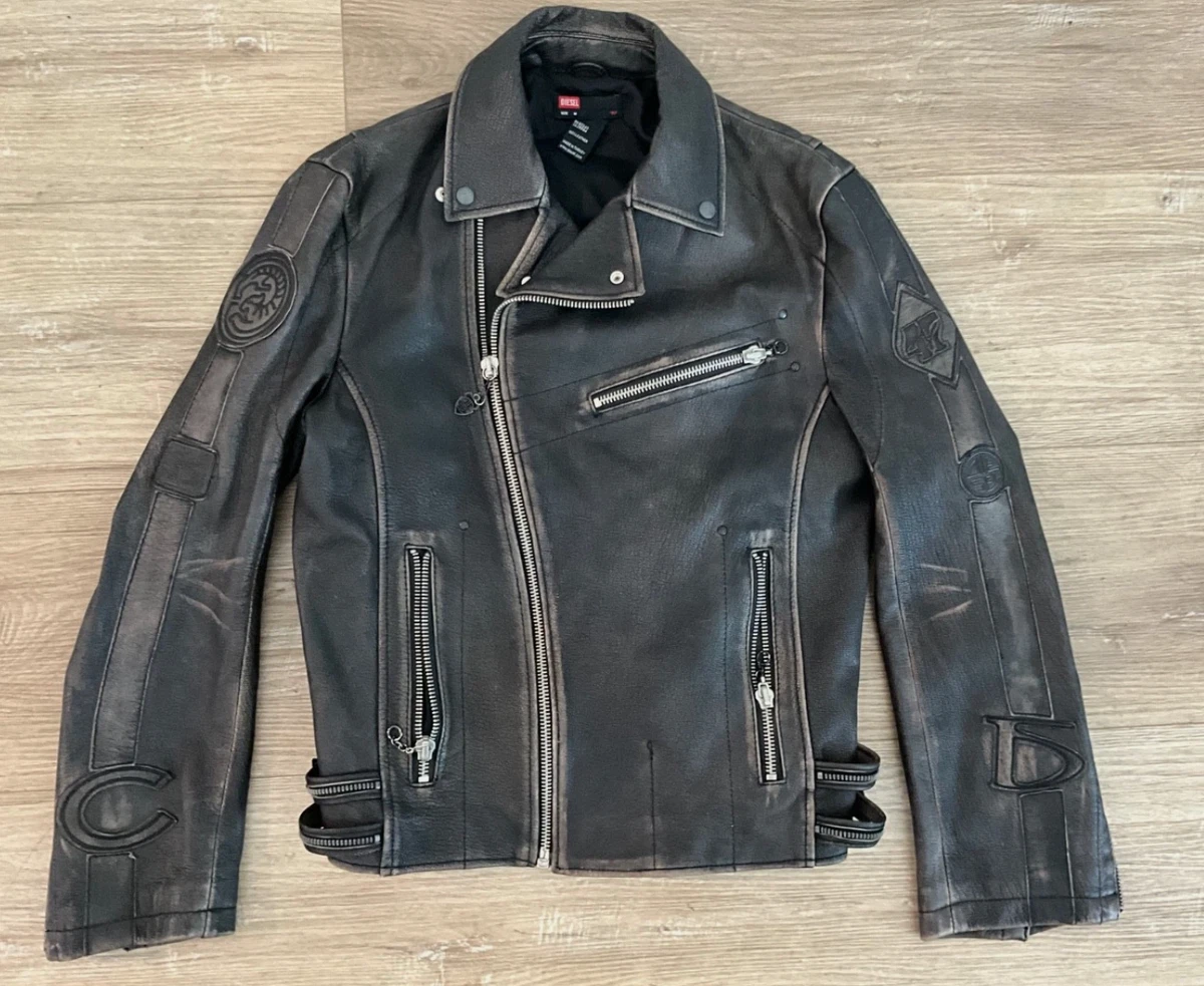Diesel Leather Motorcycle Jackets for Men for Sale - Shop New