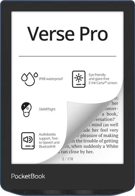PocketBook Verse Pro Blau 16 GB eBook-Reader 6" DACH-Version eINK Touch USB-C - Bild 1 von 4