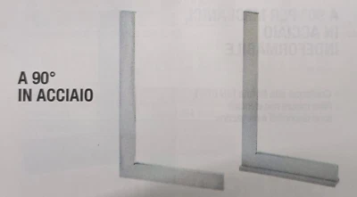 LTF Squadra metallica a 90°/60° in acciaio con cappello e senza e false quadre varie