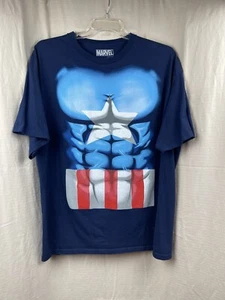 Captain America Tee Navy Blue 2XL - Picture 1 of 4