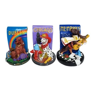 Icing by Claires 2002 City Dog Figurines Lot-Dublin Memphis Chicago 2000s Y2K - Picture 1 of 10
