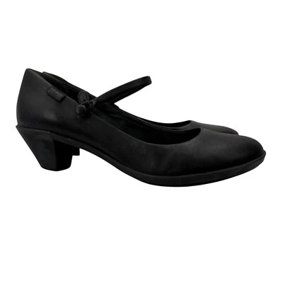 Cámper de cuero negro usado en excelente estado Agatha Mary Jane pin up rockability talla 40 Foto 1 de 4