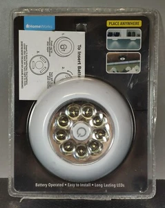 Home Works Bright 9 LED Push Light -  Brand New - Picture 1 of 6