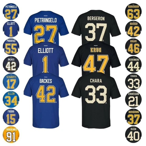 Boston Bruins & St. Louis Blues NHL Reebok Player N&N Premier Jersey T-Shirt Cover