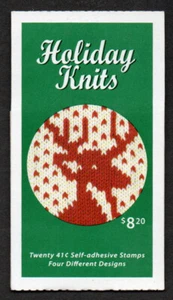 Folleto de 20 estampillas BK305 Holiday Knits 2007 como nuevas nunca montadas - Imagen 1 de 1