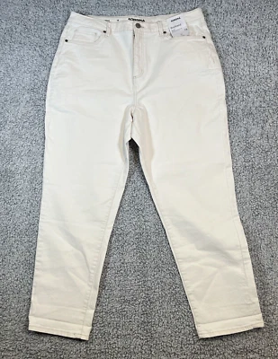 Sonoma Women’s Jeans Boyfriend Size 18 High Rise Ivory Cream Ecru Plus NWT - Image 1 of 4