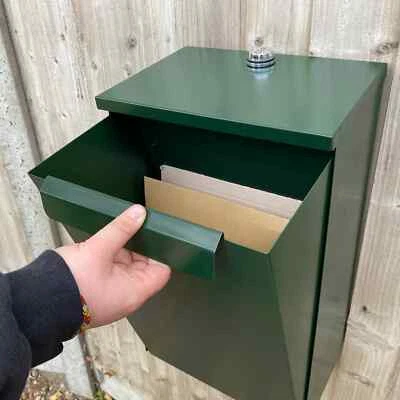 Lockable Wall Mount Parcel Box Letterbox Post Box Slots Letters Safe Parcel Note - Image 1 of 4