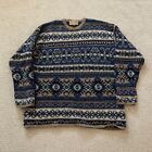 Vintage Abercrombie & Fitch Sweater Men’s Sz M 100% Wool Ski Nordic Fair Isle