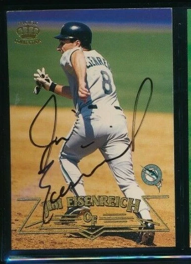 1998 Pacific #300 Jim Eisenreich Florida Marlins Baseball Signed Autograph TPD34 - Image 1 of 2