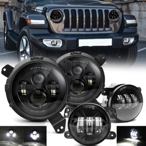 Combo LED Headlights + Fog Lights Kit 2018-2023 For Jeep Wrangler JL Gladiator - Bild 1 von 15