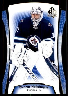 2021-22 SP AUTHENTIC DIE-CUT BLUE CONNOR HELLEBUYCK WINNIPEG JETS #DC-13 - Image 1 of 2