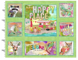 My Happy Place: Camper Panel - 3 Wünsche Stoff - Bild 1 von 1