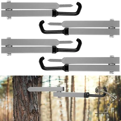 Maxcheck 4 Pack Tree Stand Bow Hanger Hooks for Hunting Folding Bow Holder Ar... - Image 1 of 4