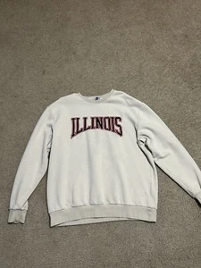 Divided Illinois Cream/Red/Black Crewneck Y2K Size Men’s XL Oversized Fit - Picture 1 of 3