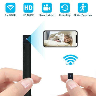 Mini Pulsante Incasso Telecamera di Sorveglianza Piccola Telecamera Wifi Wi-Fi Ip Live App A325 - Immagine 1 di 4