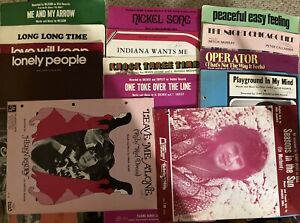 Lot of 14 1960s & 1970's Pop, Rock, Country Sheet Music 