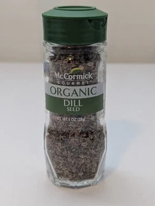 McCormick Gourmet USDA Organic Dill Seed Non GMO Seasoning ~ 1 oz Glass Jar - Picture 1 of 5