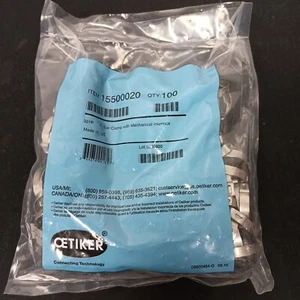 Oetiker 15500020 Stainless Steel Hose Clamp with Mechanical Interlock, One Ear, - Picture 1 of 3