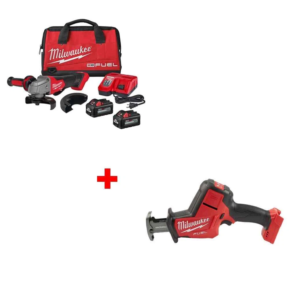 Milwaukee 2880-22 M18 FUEL Grinder Kit w/ FREE 2719-20 M18 FUEL Hackzall, Bare - Image 1 of 1