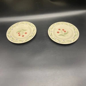 2 Pfaltzgraff honeybrook cherries salad/luncheon plates - Picture 1 of 4