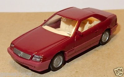 Micro Wiking Ho 1/87 Mercedes Benz 500 Sl Rosso Scuro - Immagine 1 di 3