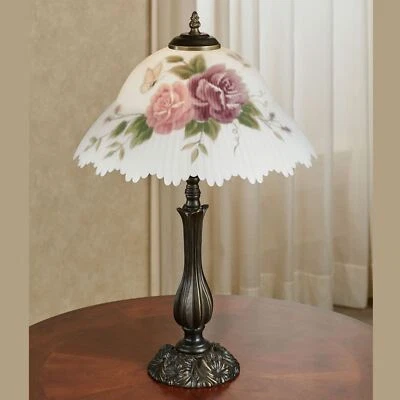 TOUCH OF CLASS Brinley Floral Table Lamp Bronze – 14”dia x 23”H