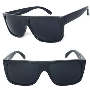 Classic Old School Eazy E Flat GANGSTER CHOLO Sunglasses Super Dark UV Protect - Picture 1 of 6