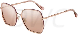 Jimmy Choo Butterfly ALINE/S 0EYR 2S 58-17-145 Rose Gold Frames Woman Sunglasses - Picture 1 of 4